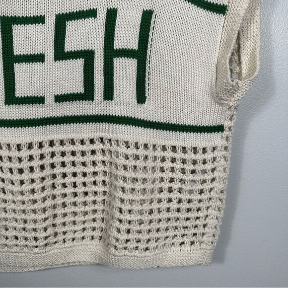 Mother Be Square “Fresh” Boho Crochet Open Knit Pullover Sweater Top Size Small - Picture 15 of 15